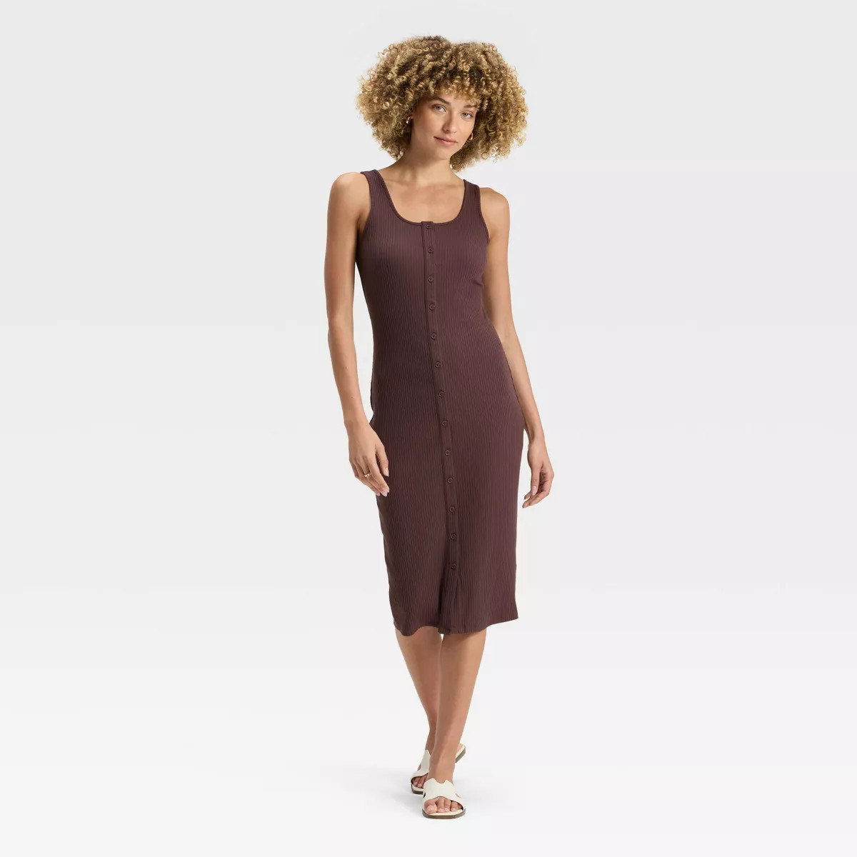 Women's Knit Button-Front Midi Dress - A New Day™ | Target
