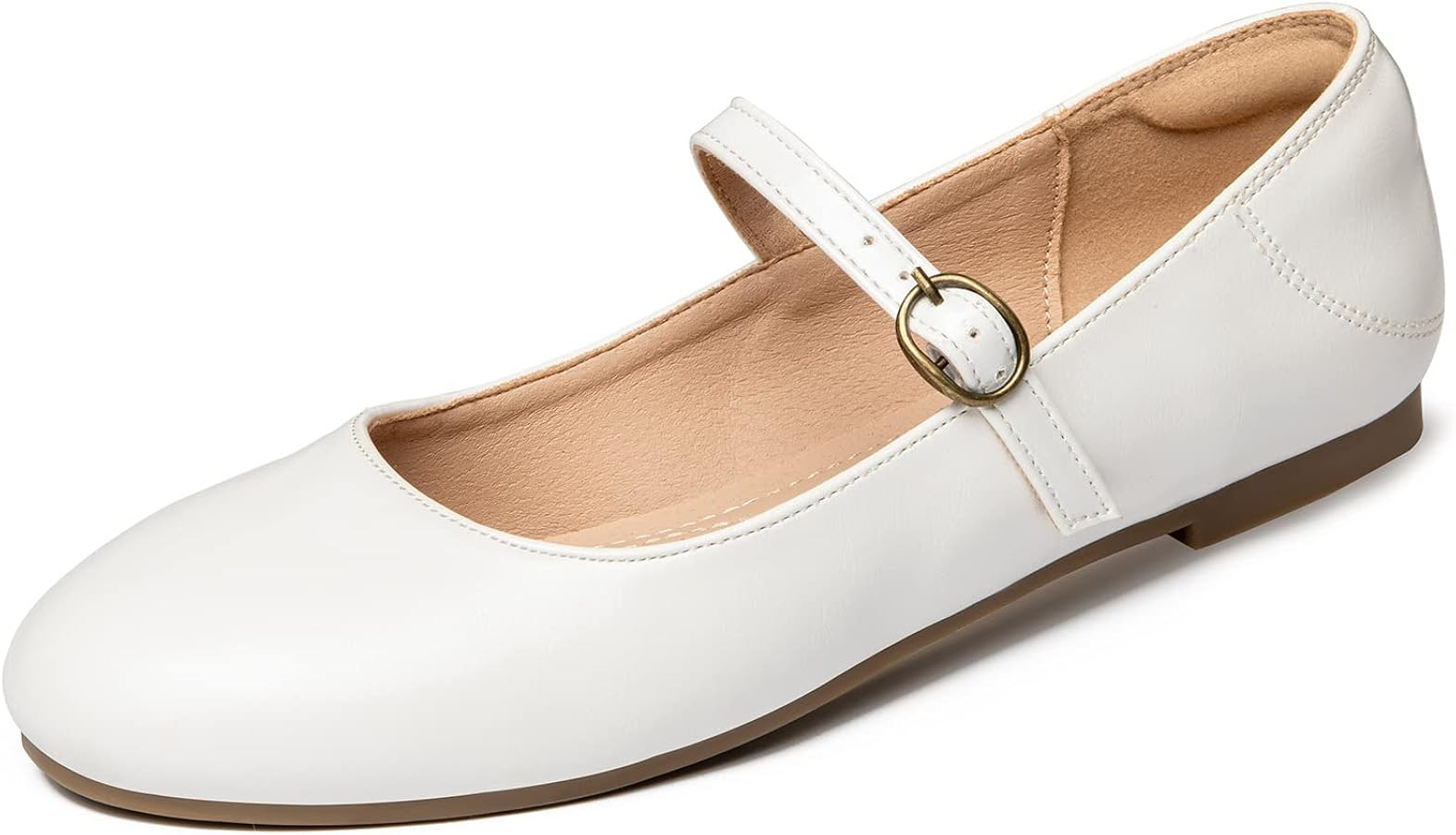 Rekayla Mary Jane Flats Shoes Women Dressy Comfortable Round Toe Slip on Ballet Flat | Amazon (US)