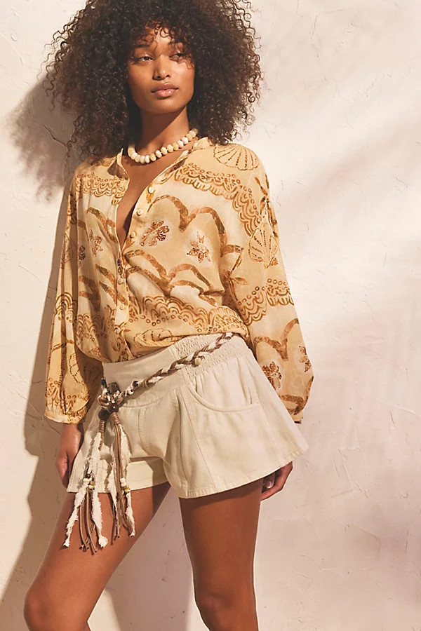 Spell Mermaid Cove Button Down Shirt | Free People (Global - UK&FR Excluded)