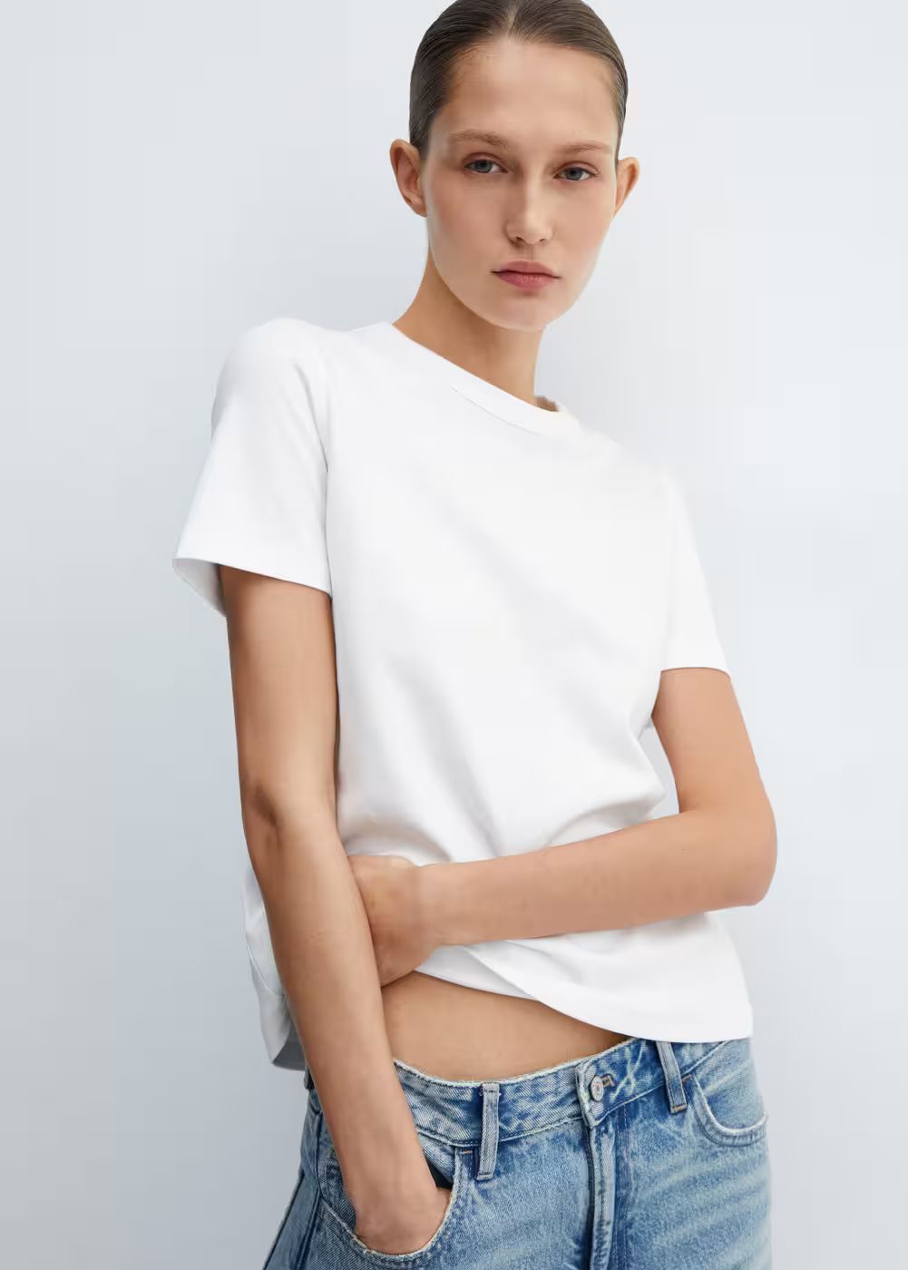 Premium cotton t-shirt | MANGO (US)