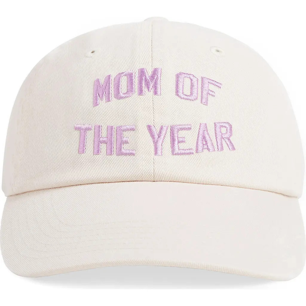 Favorite Daughter Mom of the Year Cotton Twill Baseball Cap in Khaki Lavender at Nordstrom | Nordstrom