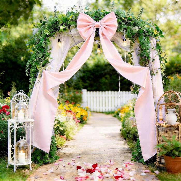 Extra Long Satin Pink Bow for Coquette Room Decor,70x20 Inch Bow Wall Decor for Valentine's Day B... | Amazon (US)