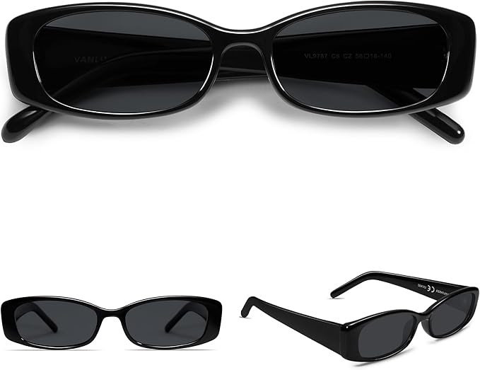 VANLINKER Trendy Small Polarized Rectangle Sunglasses for Women Men Retro 90s Shades VL9787 | Amazon (US)