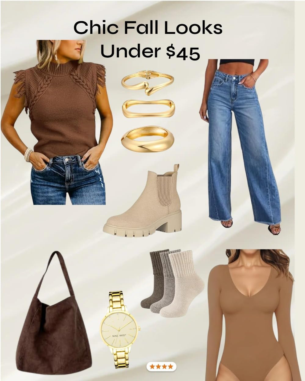 Chic Fall Looks Under $45 🍂

Affordable fall outfit inspo you’ll love! From cozy knits and wide-leg denim to neutral boots and gold accents — everything linked for under $45.

✨ Tap to shop your budget-friendly fall favorites!

 

 #LTKGiftGuide #LTKSaleAlert #LTKFindsUnder100