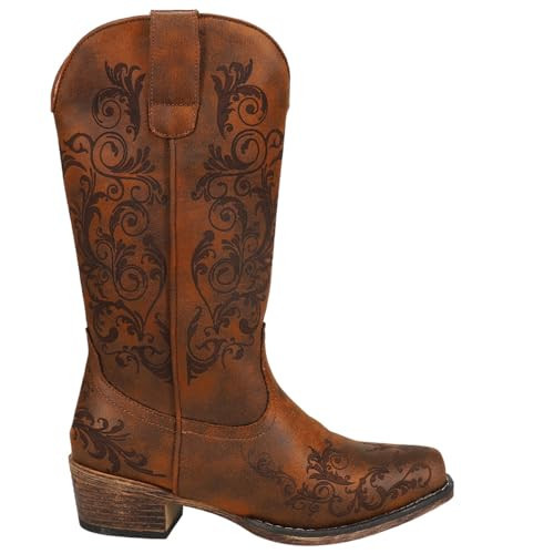 Roper Womens Tall Stuff Boot, Tan, 8 | Amazon (US)