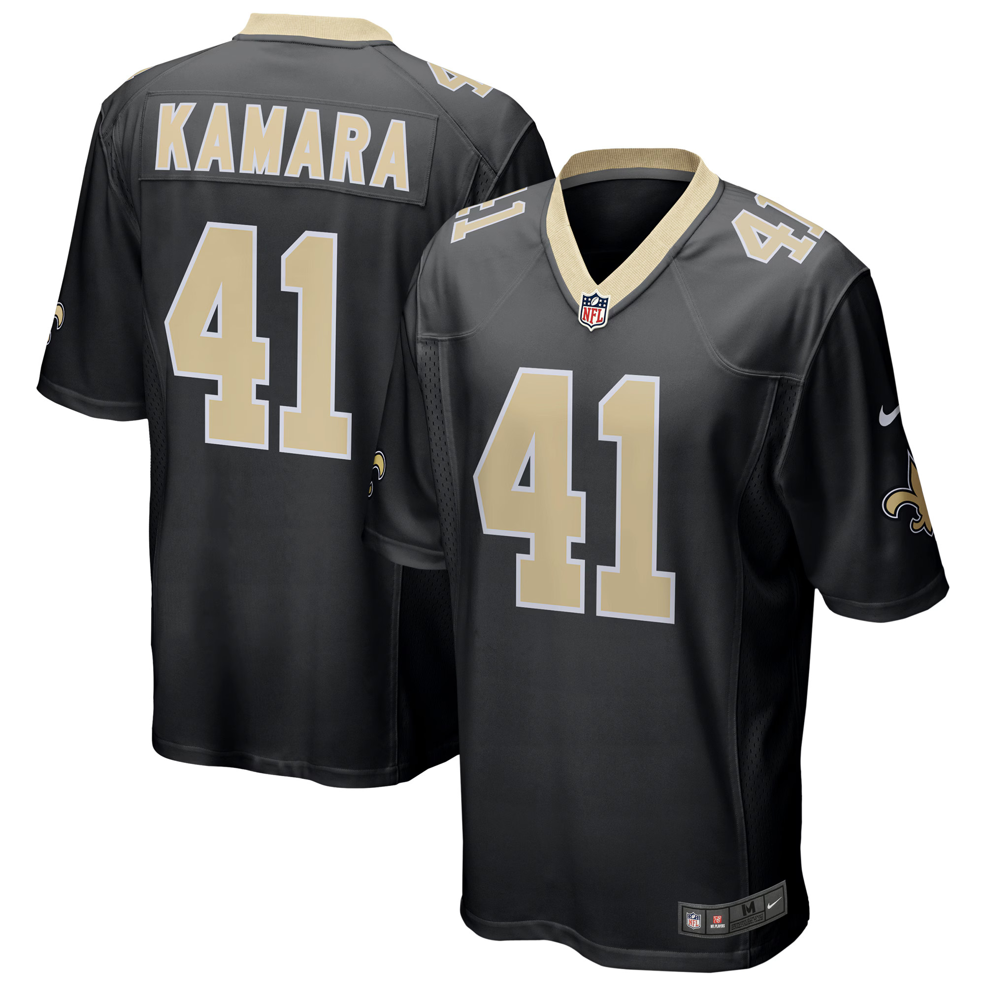 Men's New Orleans Saints Alvin Kamara Nike Black Game Jersey | NFL Shop