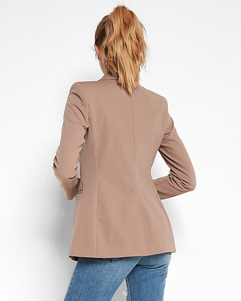 Conscious Edit Peak Lapel Double Breasted Blazer | Express