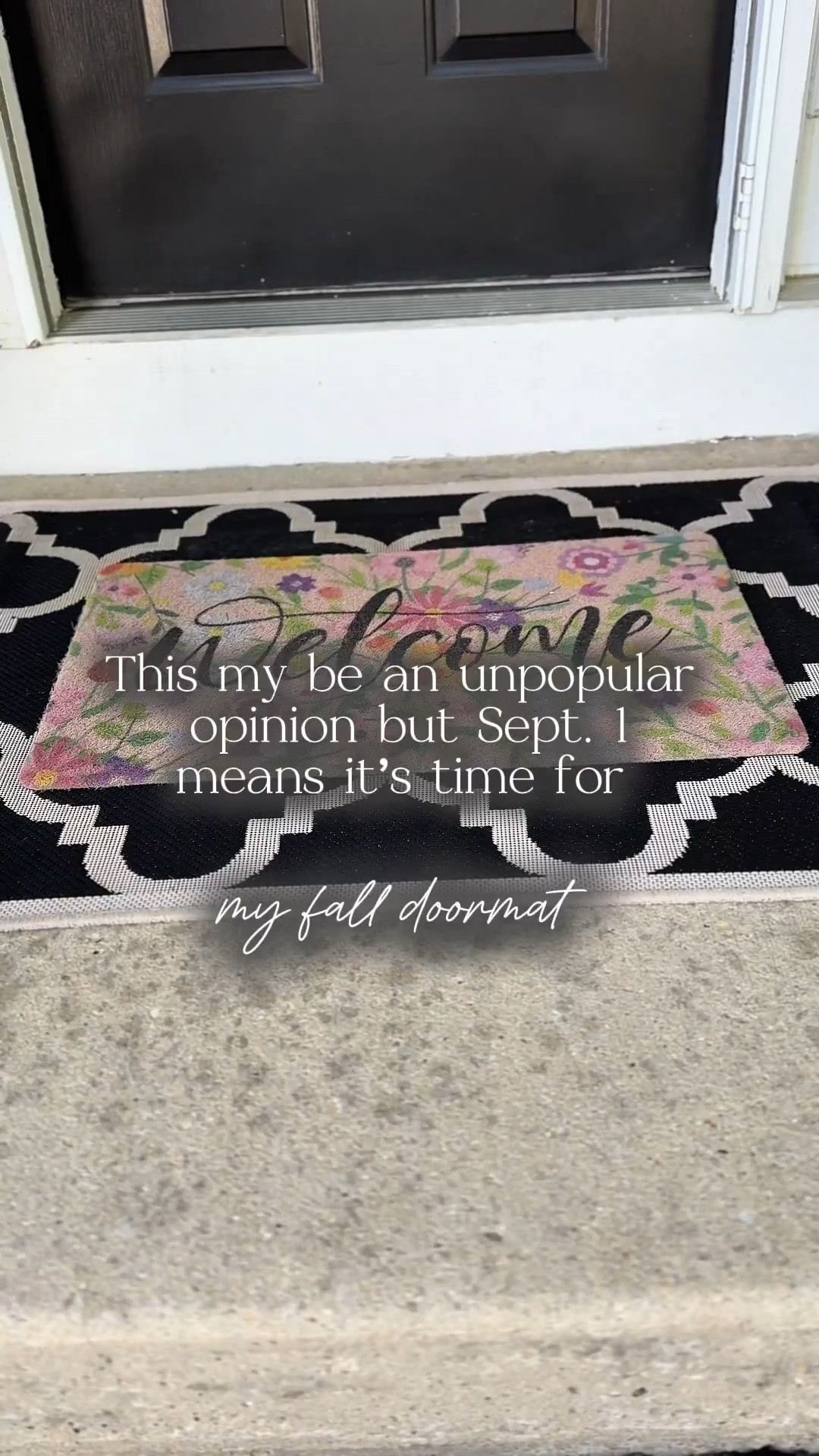 Small swap, big cozy vibes. I just updated my front porch with this affordable fall doormat from Walmart and it instantly made my entryway feel festive and welcoming. If you’re looking for budget-friendly fall porch decor that makes a statement without spending much, this is the perfect find. 

	•	#FallDoormat
	•	#PorchDecorIdeas
	•	#BudgetFriendlyDecor
	•	#FallFrontPorch
	•	#AffordableHomeDecor
	•	#SeasonalDecorInspo

fall doormats, Walmart fall doormat, affordable fall porch decor, cheap fall doormat, Walmart seasonal decor, budget-friendly front porch ideas, cozy fall entryway decor, fall welcome mat, seasonal Walmart finds, porch styling for fall

#LTKFindsUnder50 #LTKHome #LTKSeasonal