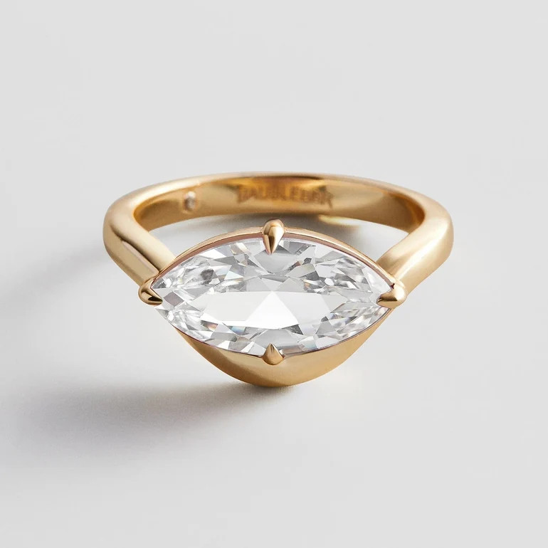 Wavy Custom Birthstone Ring - Gold | BaubleBar