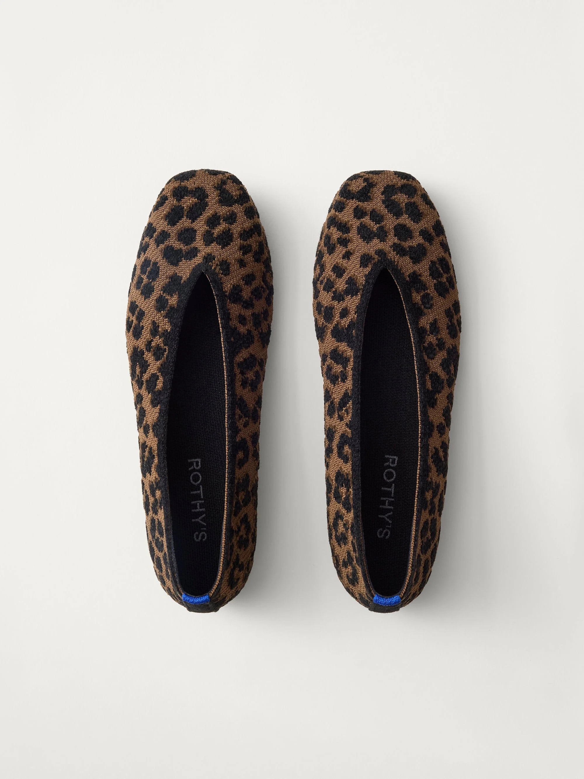 Max Square Ballerina Flat in ReVelvet™ Spotted Cat | Rothy's | Rothy's