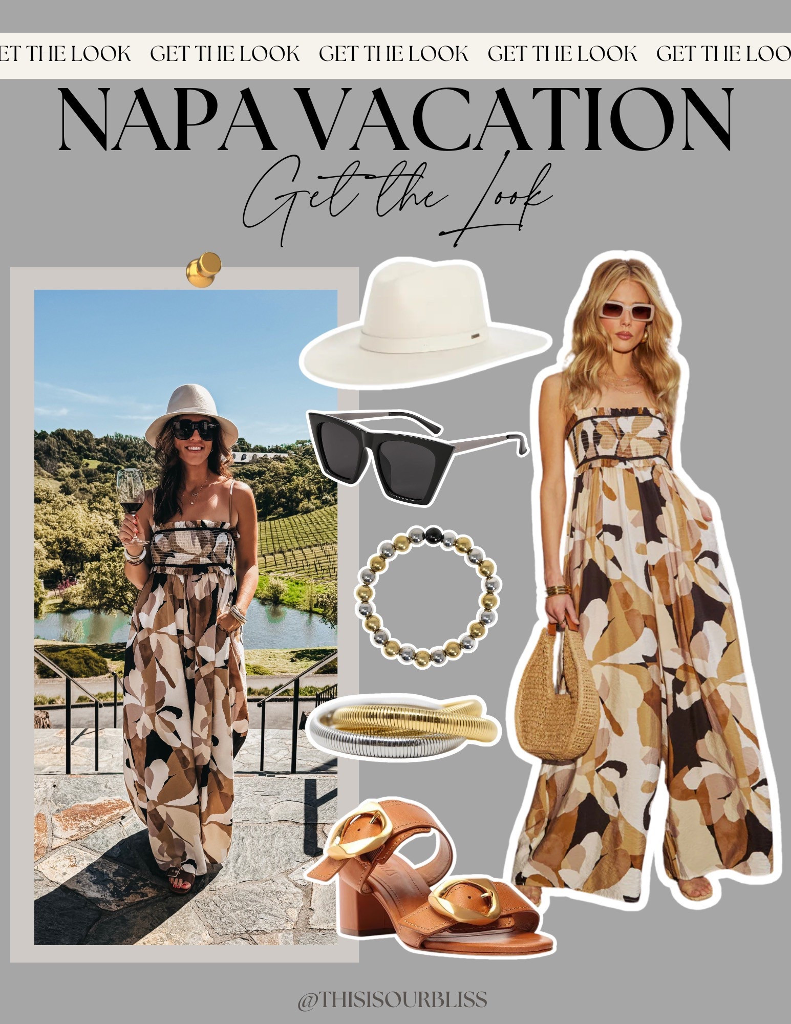 Sipping wine & soaking up vineyard views in the dreamiest floral jumpsuit!
This Napa-inspired look is giving effortless vacation glam — perfect for wine tasting or spring getaways. Tap to shop this full look with accessories, sunnies, and the cutest block heels!

#LTKStyleTip #LTKSeasonal #LTKShoeCrush