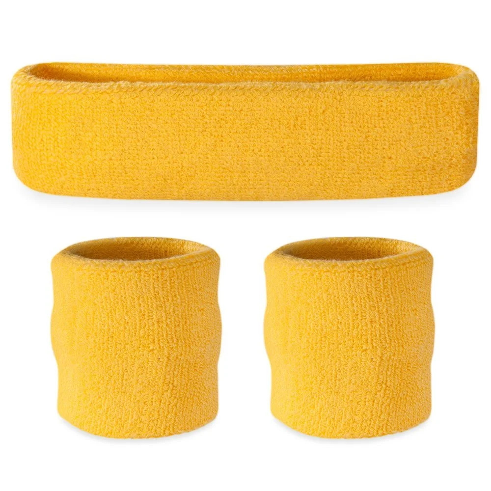 Suddora Sweatband Set - (1 Headband and 2 Wristbands) High Quality Cotton for Sports & More | Walmart (US)