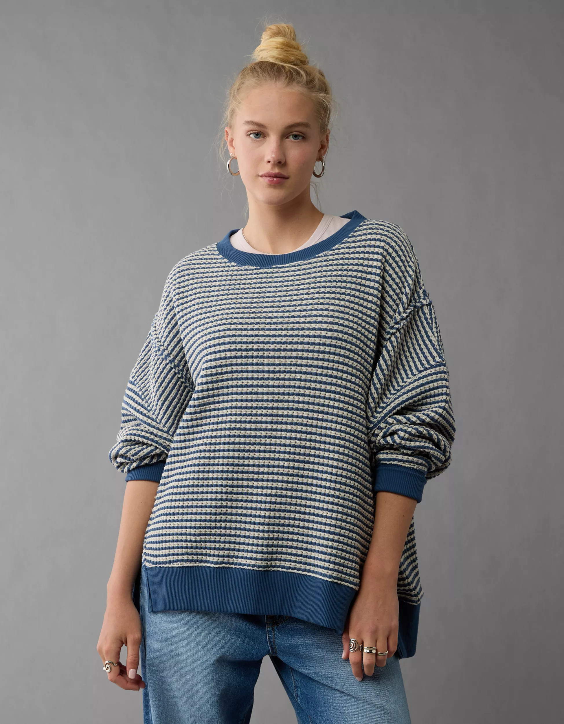 AE Big Hug Waffle Sweatshirt | American Eagle Outfitters (US & CA)