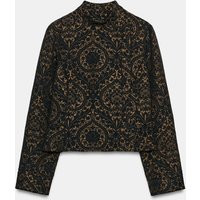 Zara - Zw Collection Jacquard Blazer - Black - M - Woman | Zara US