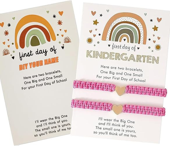 First Day of Kindergarten Bracelets for Mommy and Me Back To School Gift Matching Bracelets, Moth... | Amazon (US)