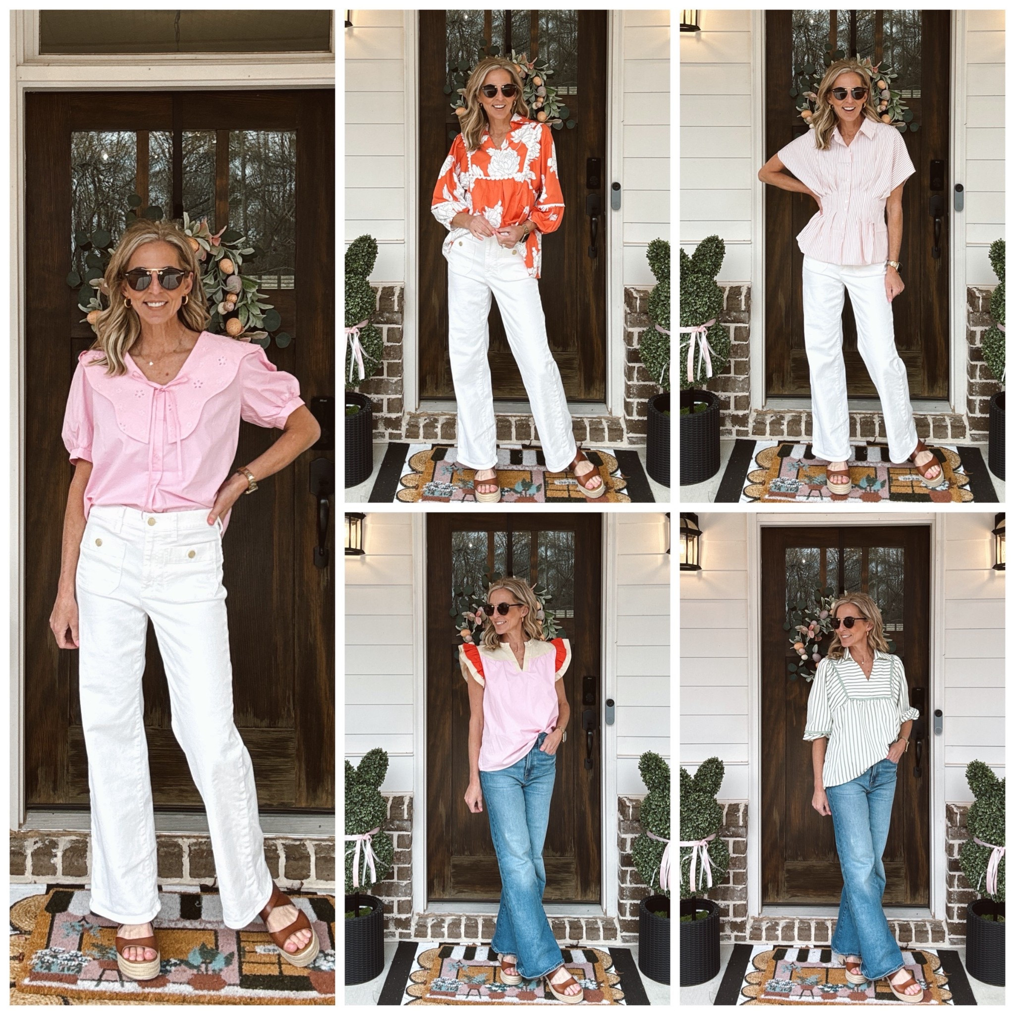 Amazon Saturday just got a spring refresh 🌸 All of these tops are under $30 and come in so many fun color options, making them the easiest way to brighten up your wardrobe. Paired them with my favorite J.Crew Factory white pants (on sale!) and my go-to jeans for easy outfits you can switch, change, and rearrange all season long. From feminine details to bold pops of color, these are the perfect throw-on-and-go tops for spring. Wearing a size small in all. Grab your favorite color and add a little happy to your Saturday. 