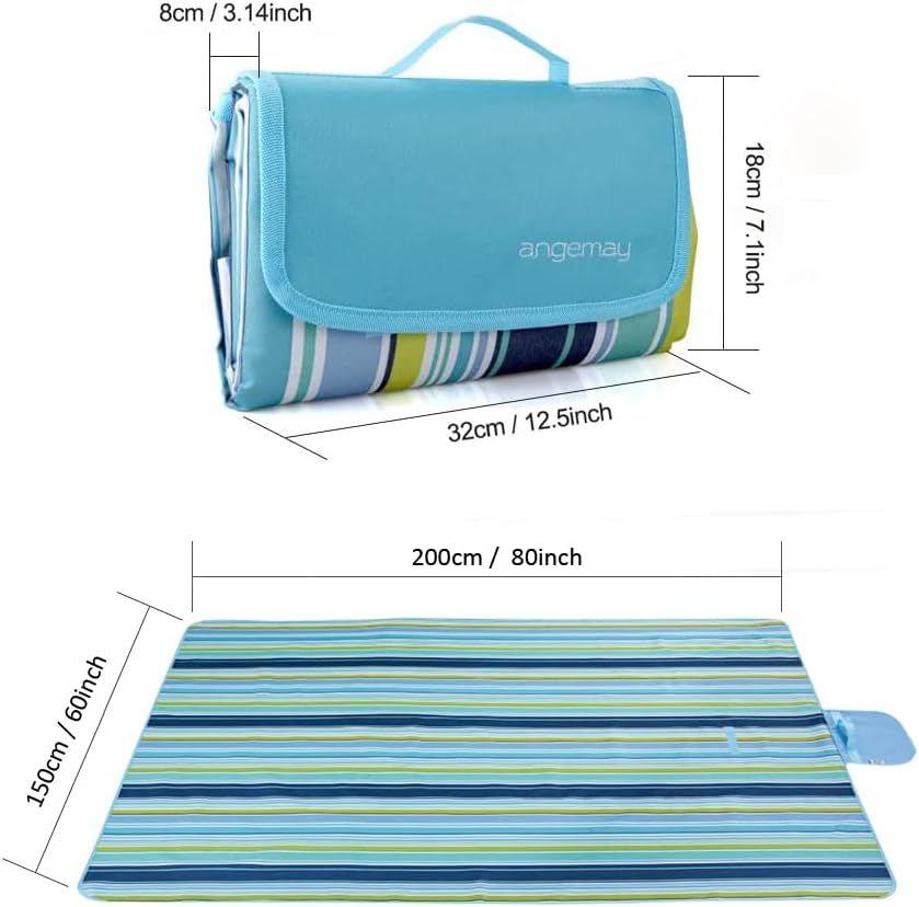 Angemay Outdoor & Picnic Blanket Extra Large Sand Proof and Waterproof Portable Beach Mat for Campin | Amazon (US)