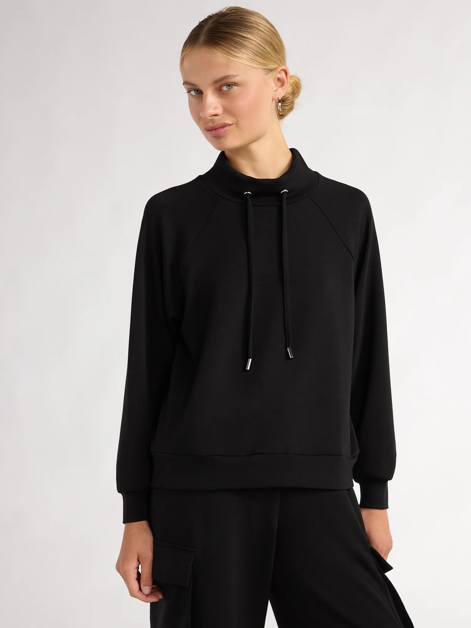 Scoop Women's and Women’s Plus Ultimate ScubaKnit Funnel Neck Sweatshirt, Sizes XS-4X | Walmart (US)