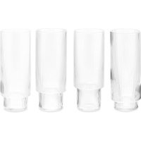 Ferm Living Ripple Long Drink Glass - Set of 4 | End Clothing (US & RoW)