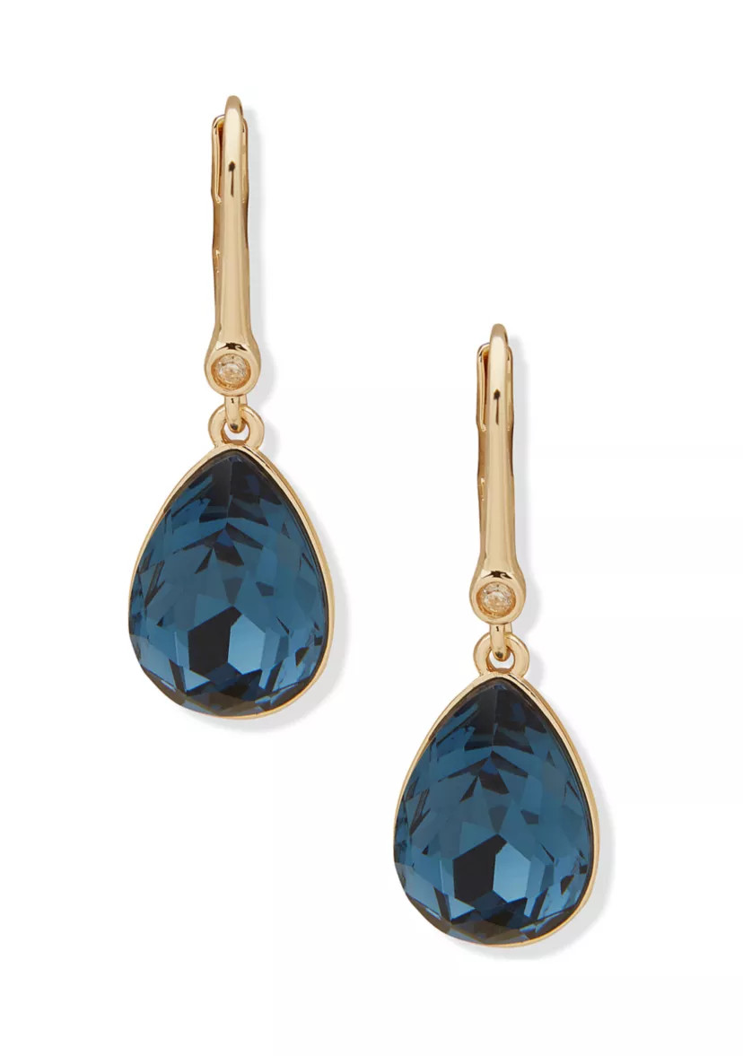 Stone Leverback Teardrop Earrings | Belk