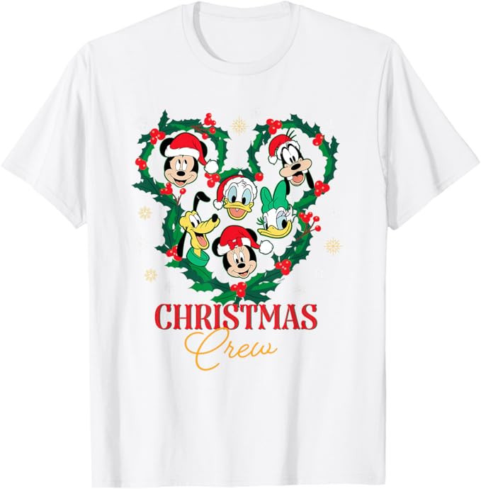 Disney Mickey & Friends Christmas Crew Family Holiday Trip T-Shirt | Amazon (US)