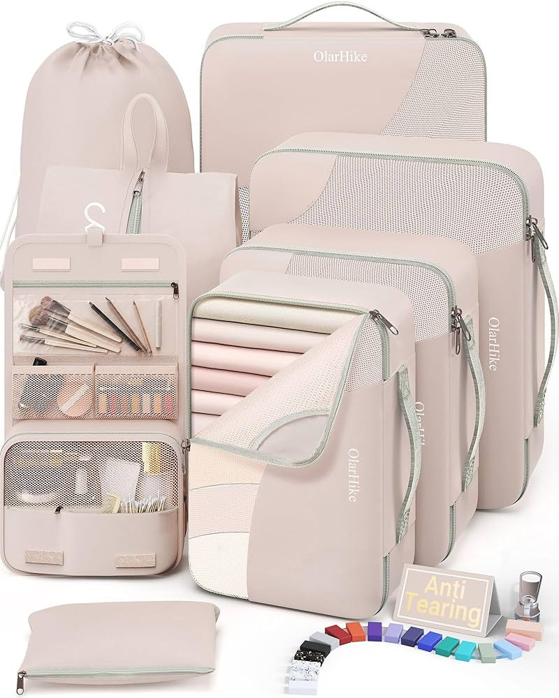 10 Set/8 Set Packing Cubes for Travel, Gifts for Women Mom,Anti-Tearing Suitcase Organizer for Lu... | Amazon (US)