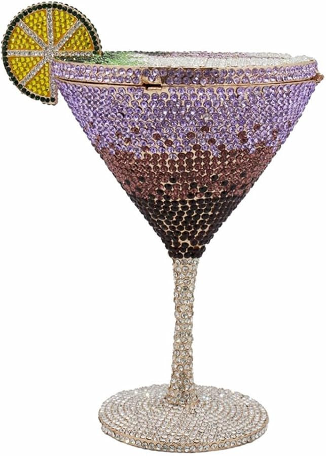 Women Goblet Rhinestone Evening Bag Cocktail Cup Diamond Clutch Funny Crystal Prom Handbag Weddin... | Amazon (US)