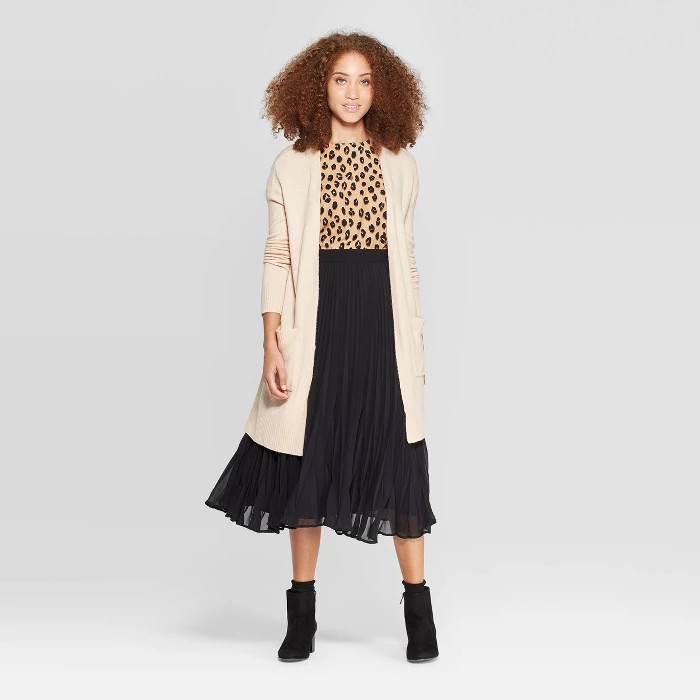 Women's Long Sleeve Open Layering Sweater Cardigan - A New Day™ S | Target