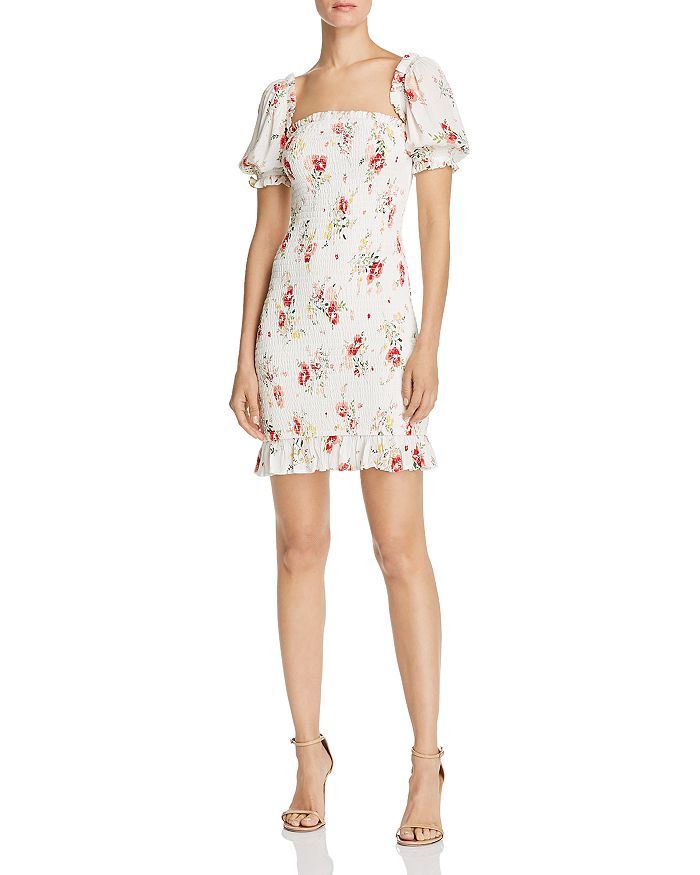 Smocked Puff-Sleeve Floral Dress - 100% Exclusive | Bloomingdale's (US)