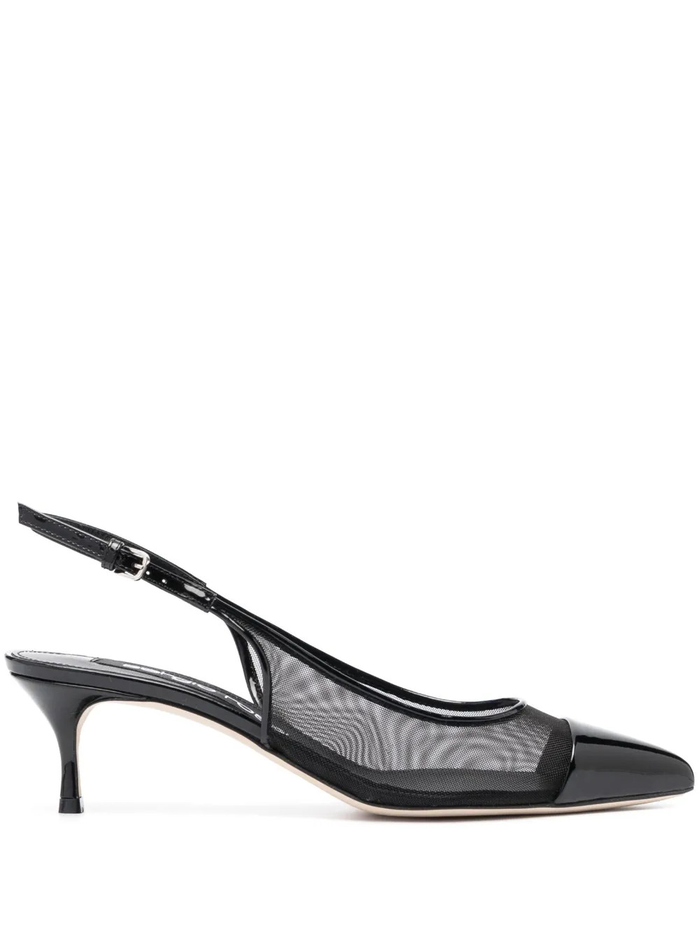 Sergio Rossi mesh-detail Slingback Pumps - Farfetch | Farfetch Global