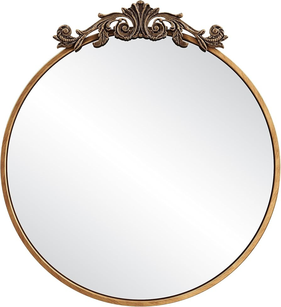 Barnyard Designs Vintage Antique Gold Mirror - Ornate Rectangular Metal Baroque French Wall Mirro... | Amazon (US)
