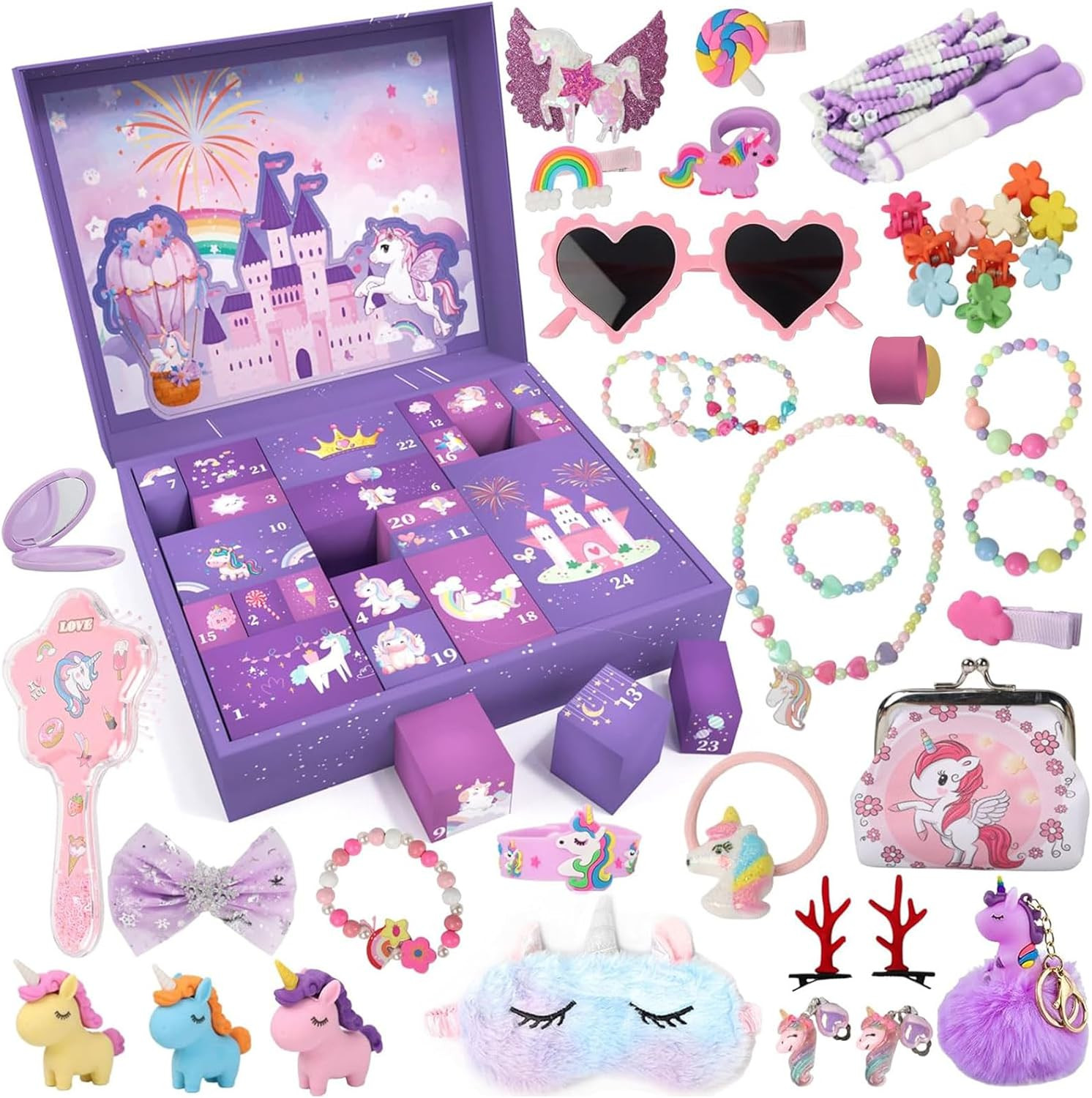 Advent Calendar 2024 Girls - Unicorn Gifts for Girl 24 Days Xmas Count Down Box, Countdown Calend... | Amazon (US)