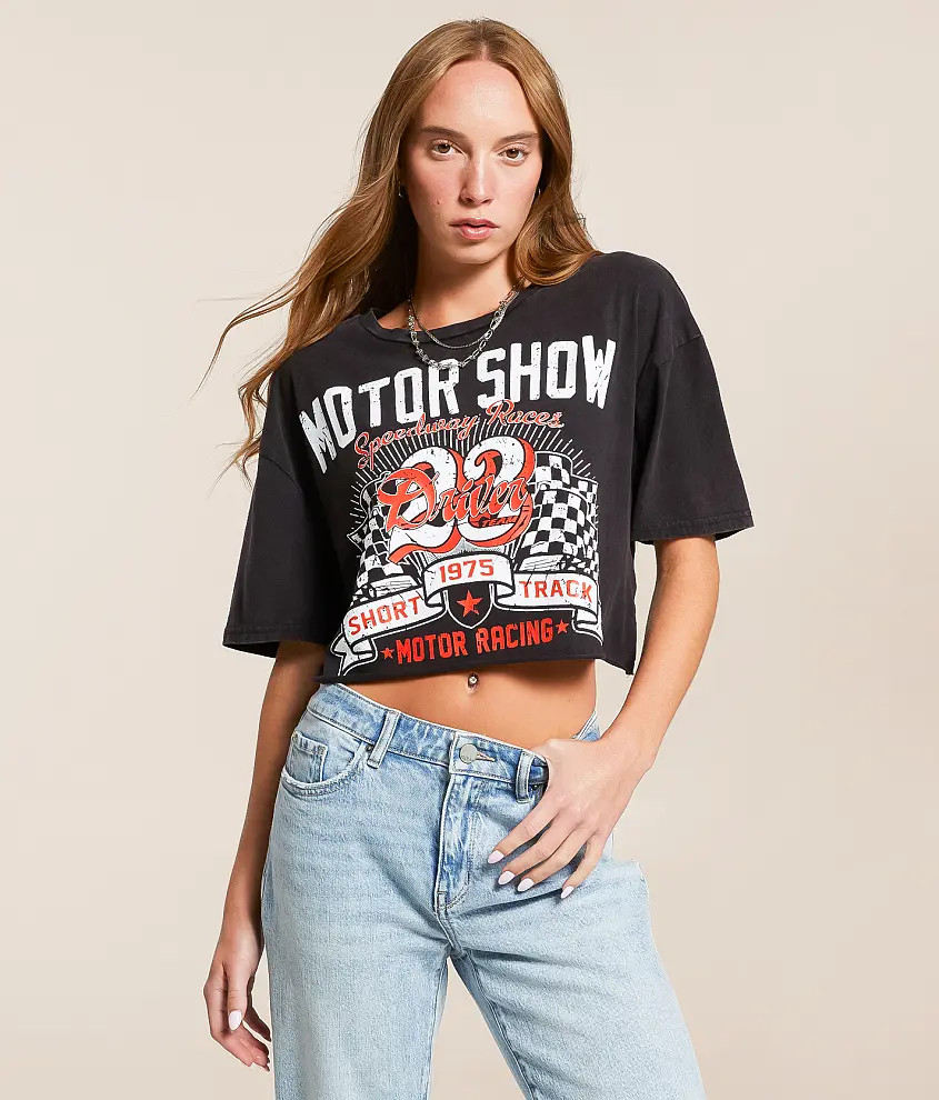 1975 Motor Show Cropped T-Shirt | Buckle