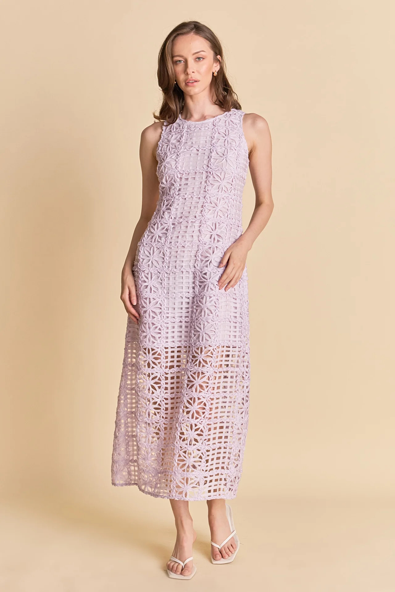 Textured Sleeveless Maxi Dress | Endless Rose