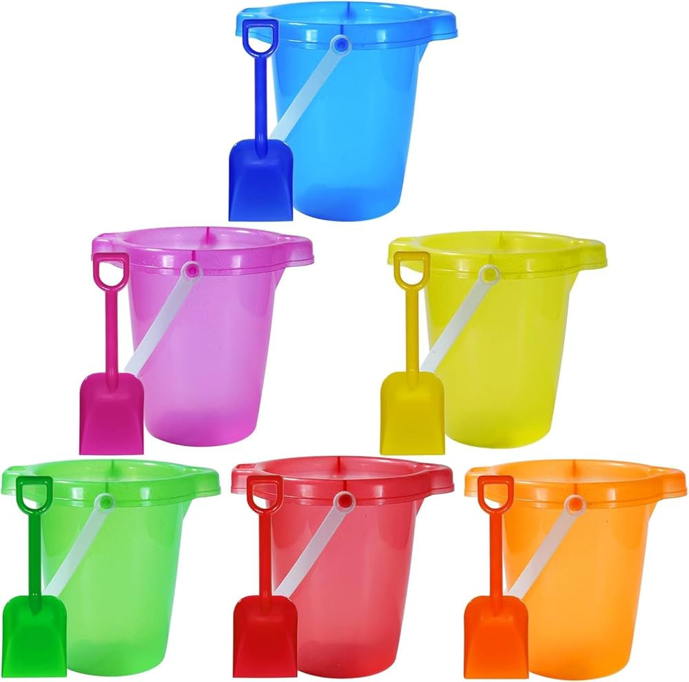 Holady 7.6" Inch Sand Beach Buckets Pail and Sand Shovels Set for Kids,Sand Bucket Water Bucket f... | Amazon (US)
