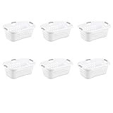 Sterilite 12108006 1.25 Bushel/44 Liter Ultra Hip Hold Laundry Basket, White Basket w/ Titanium Inse | Amazon (US)