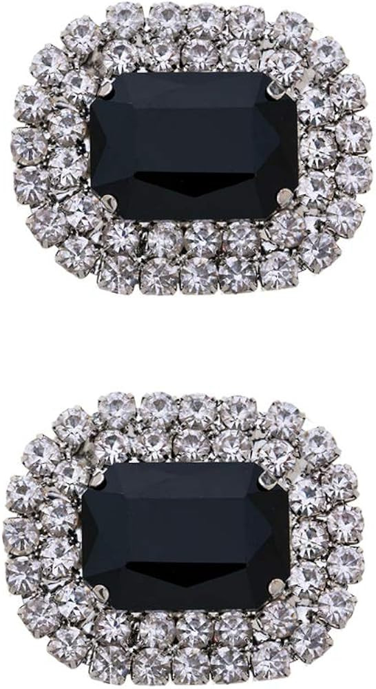 Crystal Rhinestone Detachable Shoe Clips Clutch Dress Wedding Party Apparel Accessories, 2Pcs | Amazon (US)