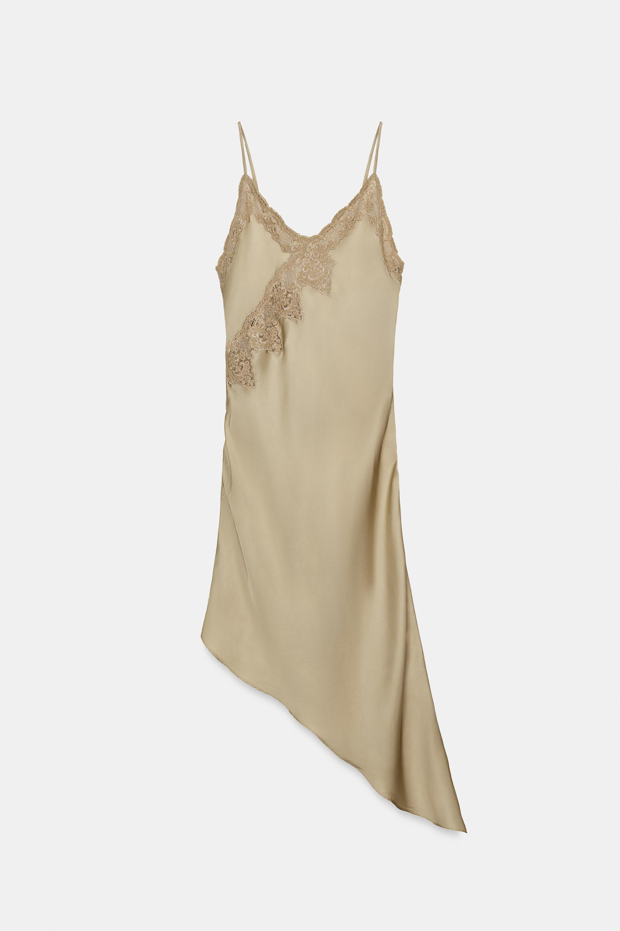 ZW COLLECTION ASYMMETRIC SATIN DRESS | Zara UK