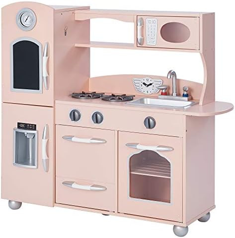 Teamson Kids Little Chef Wooden Westchester Retro Kids Play Kitchen Playset, for Toddlers Child C... | Amazon (US)