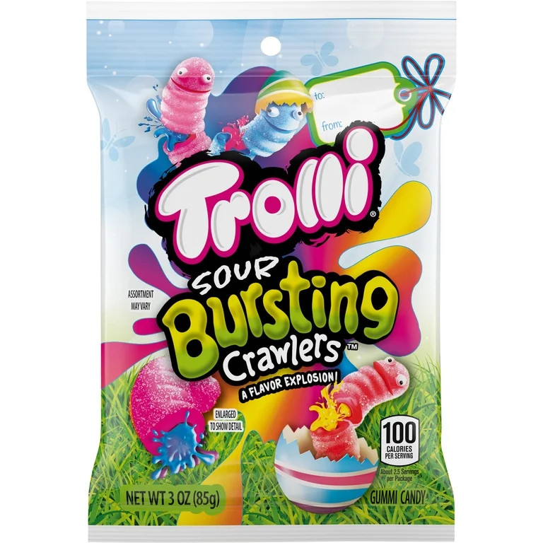 Trolli Easter Sour Bursting Crawlers, Springtime Easter Candy, 3 oz | Walmart (US)