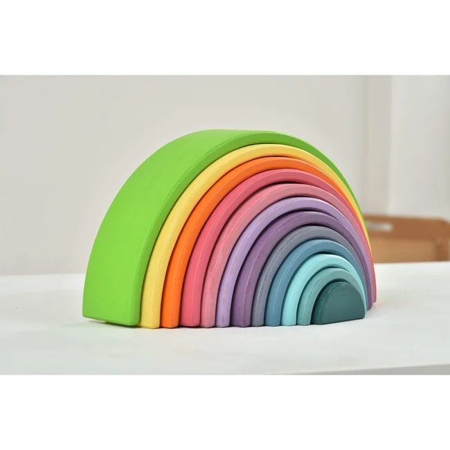 Baby Toys | Kids Toys | Wooden Rainbow Stacker Blocks, (Size 6M-3Y) | Avenlur from Maisonette | Maisonette