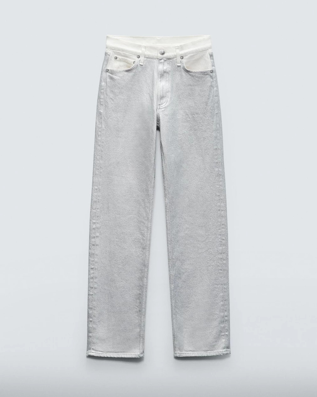 Harlow Full Length Straight - Coated Silver | rag & bone