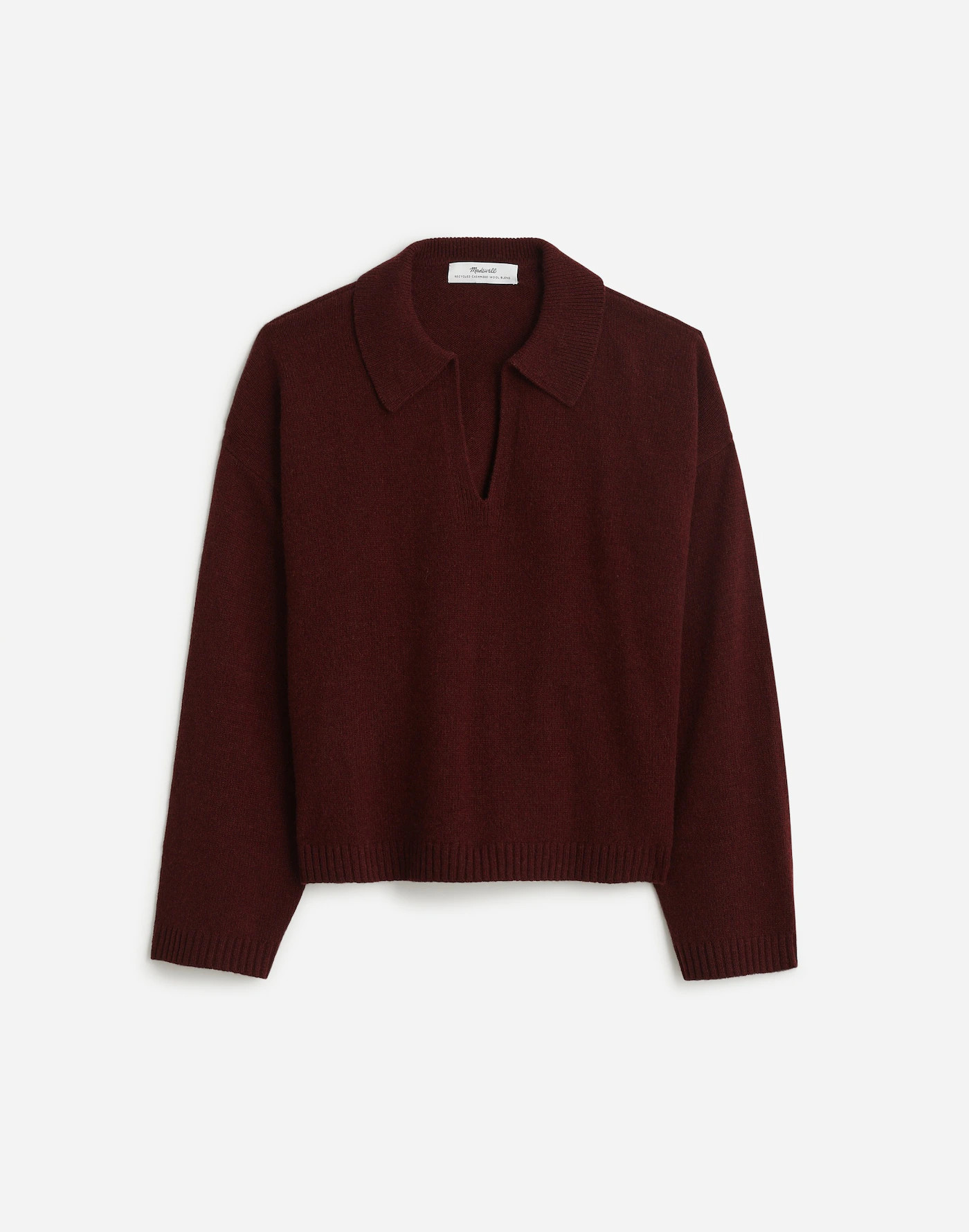 Cashmere-Wool Blend Polo Sweater | Madewell | Madewell