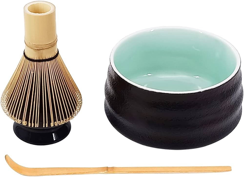 Jywantful Japanese Matcha Tea Set, Unique Matcha Set - Black Matcha Bowl Matcha Whisk and Black W... | Amazon (US)