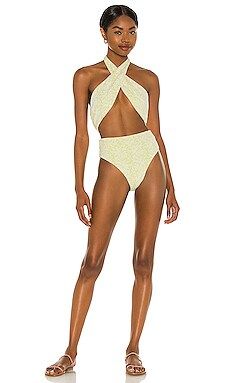 Tularosa Maria One Piece in Yellow Floral from Revolve.com | Revolve Clothing (Global)