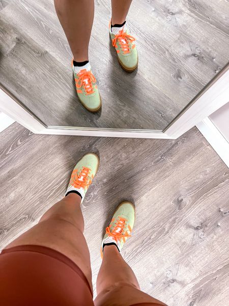 My new colorful sneakers came in and they are 😍😍😍

Loving this lime green and the orange accents in them. They are comfortable and have a stacked sole. 

Wear these with shirts, dresses, skirts, activewear, and more! 

Spring sneakers 
Adidas Gazelle
Bold shoes 
Colorful shoes 
Sneakers 
Summer shoes 
Spring shoes 
Summer sneakers 

#LTKShoeCrush #LTKStyleTip #LTKOver40