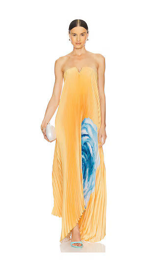 L'IDEE Black Tie Gown in Orange. - size 8/S | Revolve Clothing (Global)