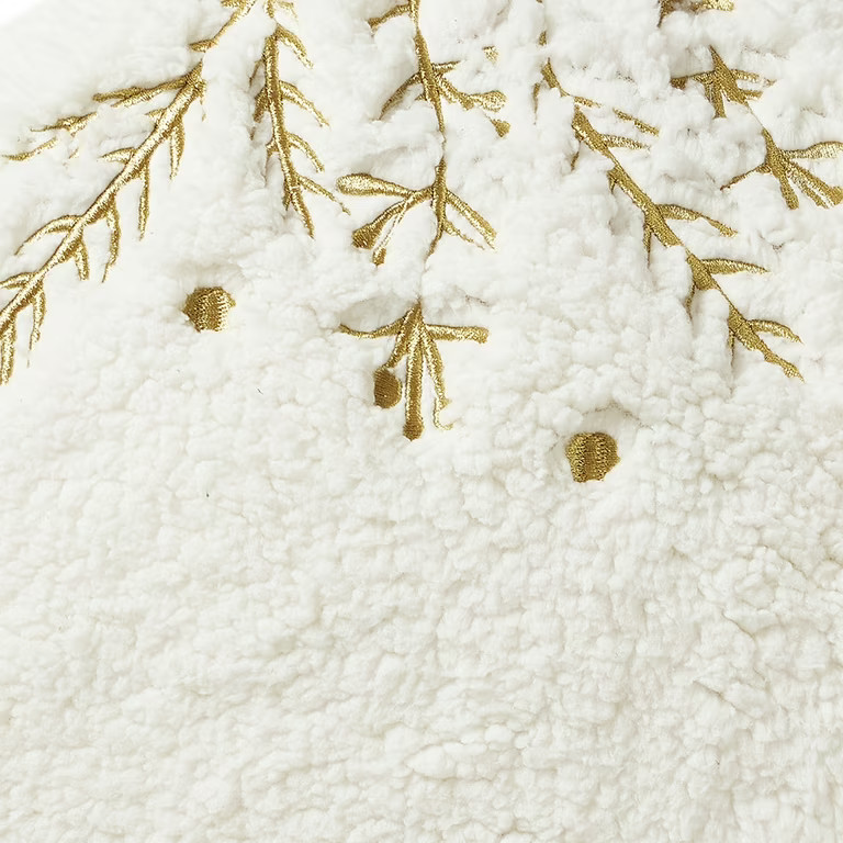 My Texas House Emilia 13" Diameter Round Coconut Milk Holiday Decorative Pillow | Walmart (US)