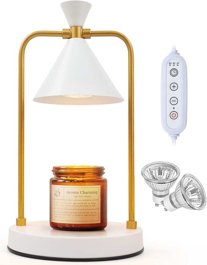 Ohenjoy Candle Warmer, Candle Warmer Lamp with Timmer 2/4/8h, Dimmable Candle Lamp Fit with All C... | Amazon (US)