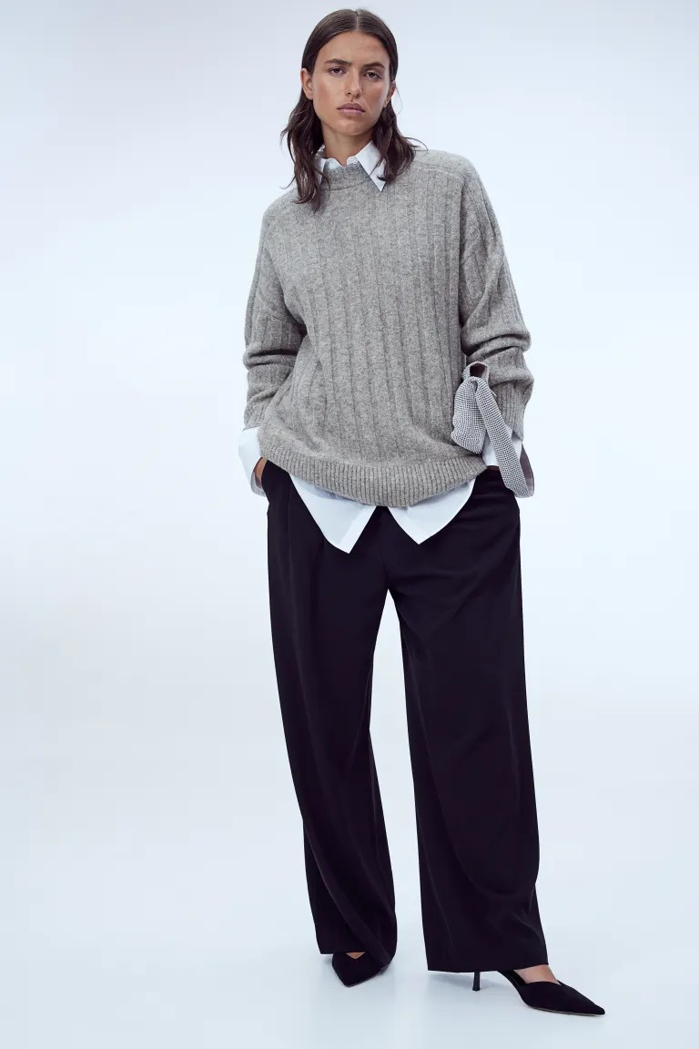 Oversized Rib-knit Sweater | H&M (US + CA)